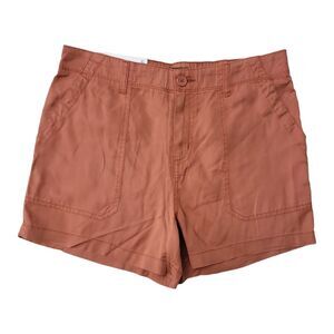 Social Standard Women's Mid Rise Fortune Tencel Short - Red Clay